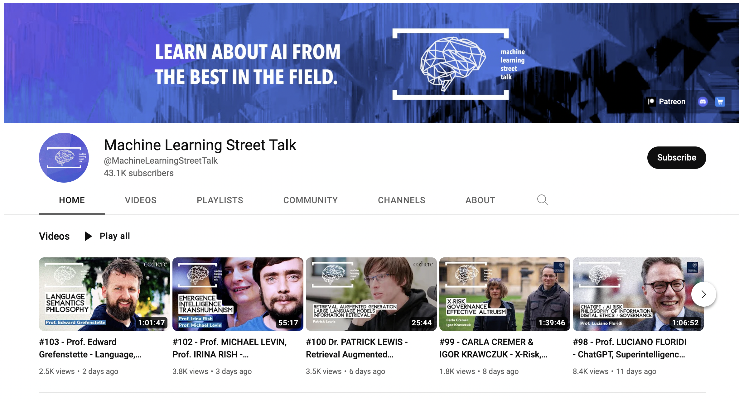 Machine Learning Street Talk