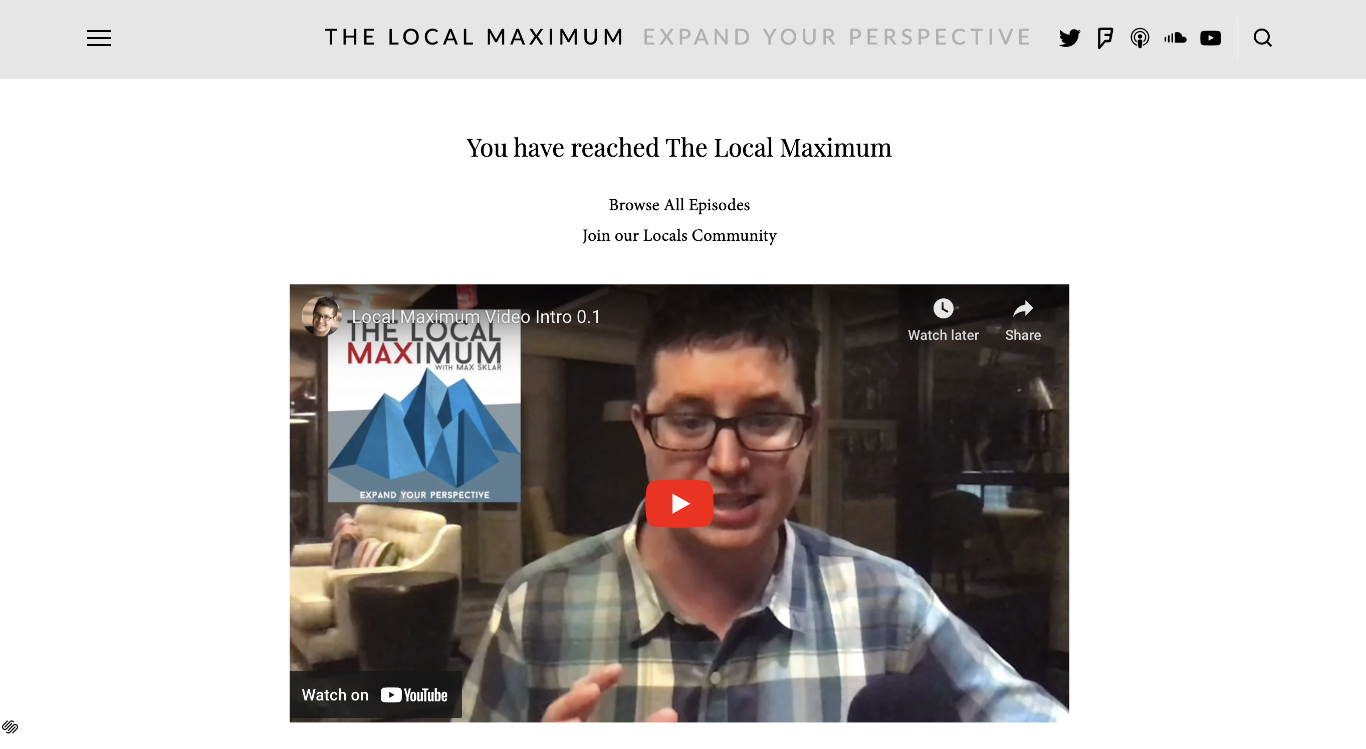 The Local Maximum